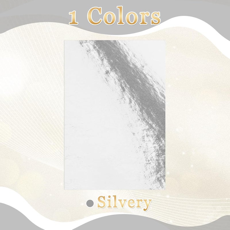 Nitelemn 30 Pack Silver Metallic Cardstock Paper Sheets, 8" x 12" Color Foil Mirror Shimmering Paper 250gsm/92lb For Arts and Crafts, Decorative, Weddings & Birthdays Invitations, Scrapbook Supplies (Silver) - Image 3